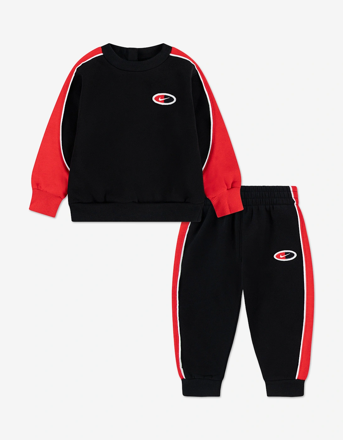 Kids Logo Fleece Tracksuit in Black, 6 of 5