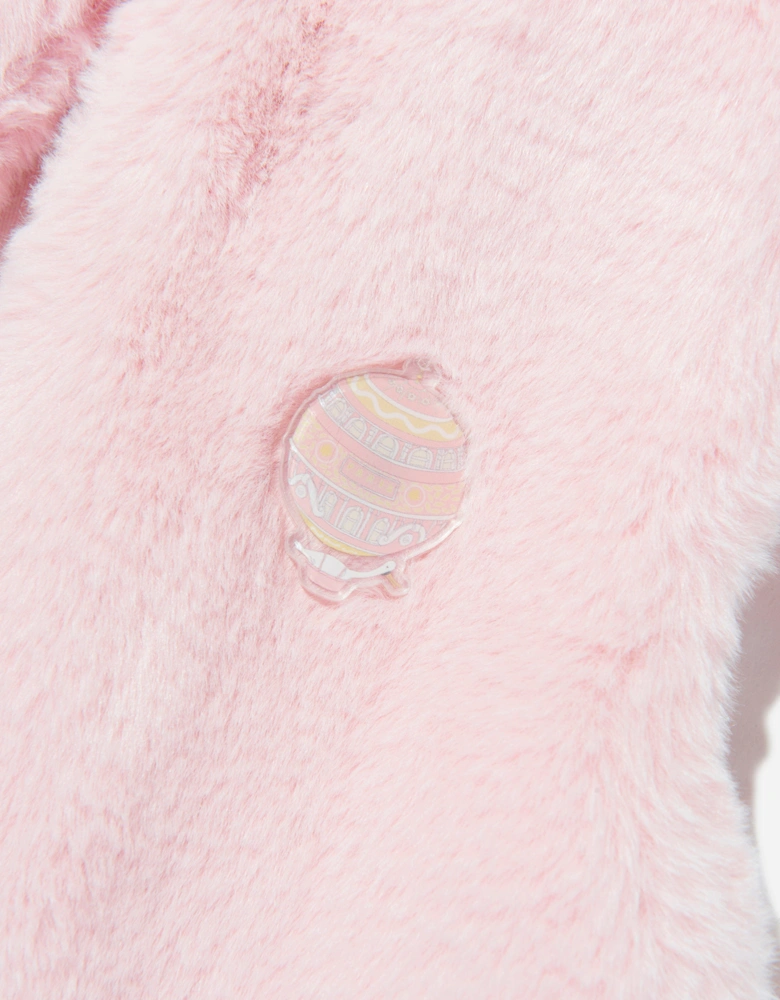 Girls Gabrielle Faux Fur Gilet in Pink