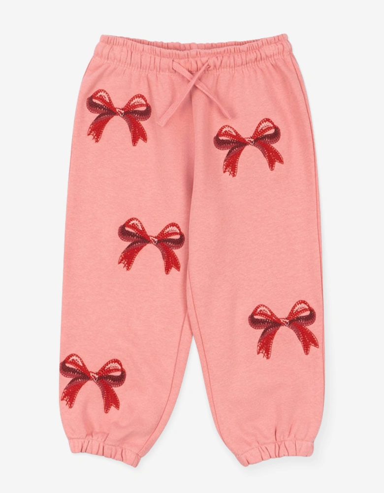 Konges Sløjd Girls Lou Bow Joggers in Pink
