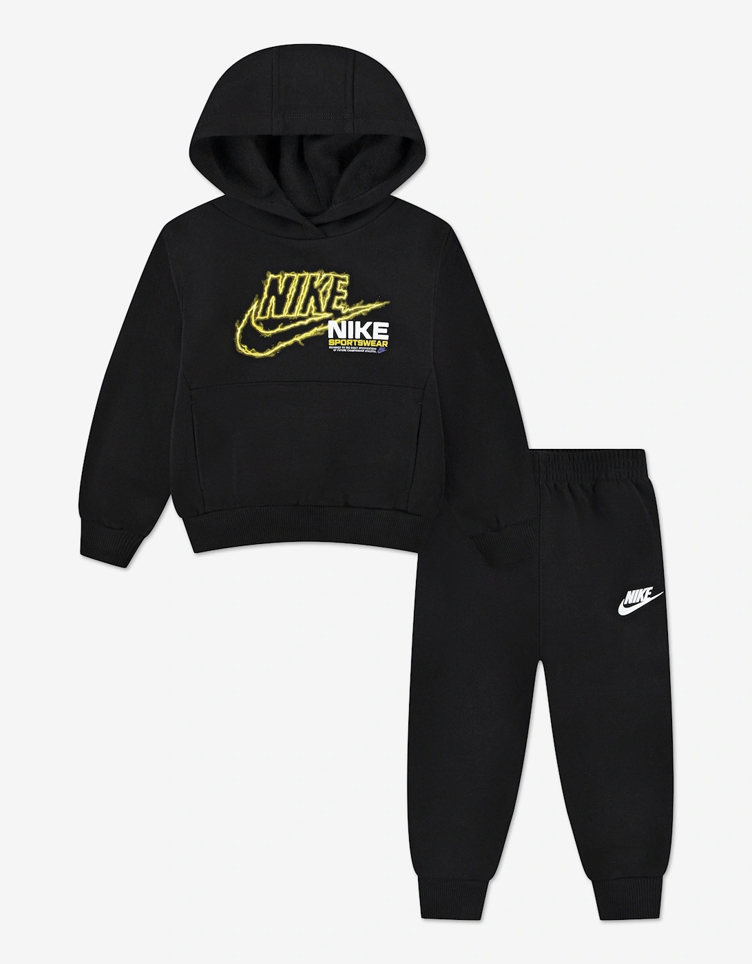 Nike Boys NSW Fleece Tracksuit in Black - Size: 12-18 months