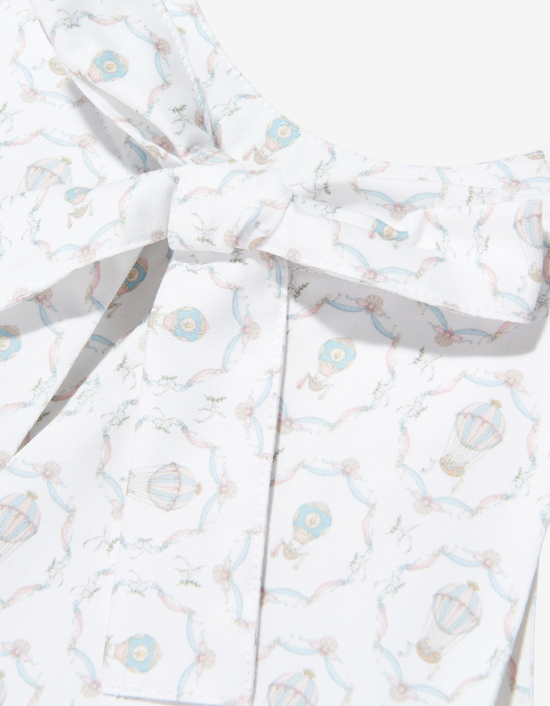 Girls Camille AOP Halterneck Dress in Ivory