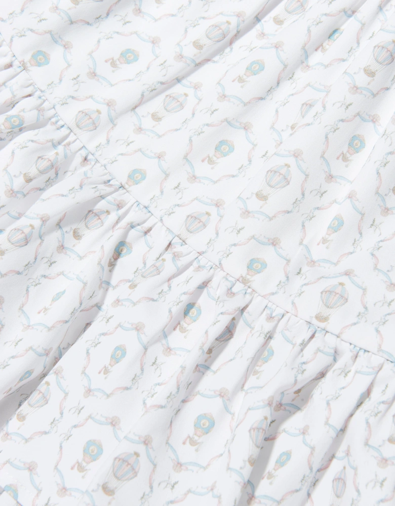 Girls Camille AOP Halterneck Dress in Ivory