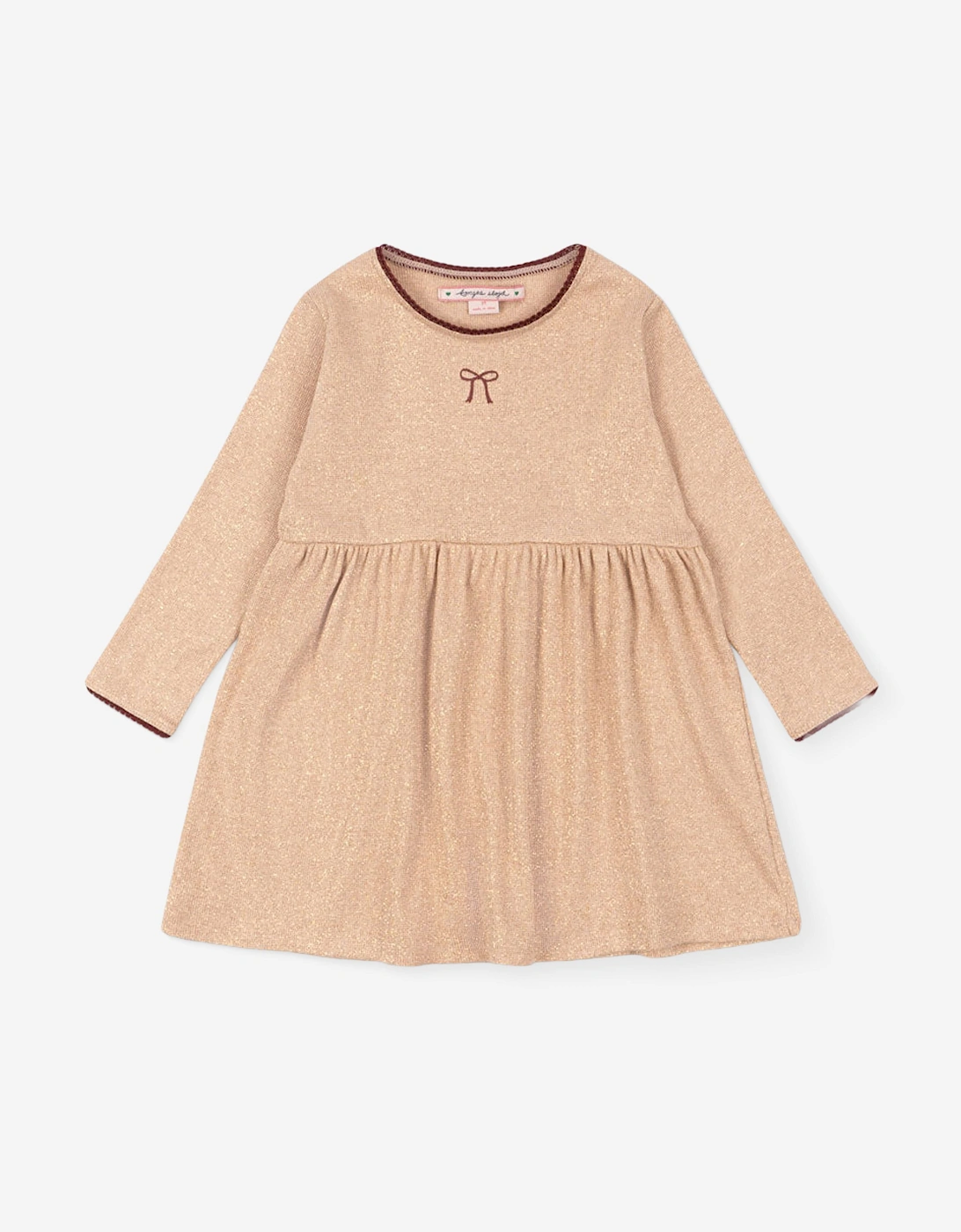 Konges Sløjd Girls Sparkly Roli Dress in Pink, 5 of 4