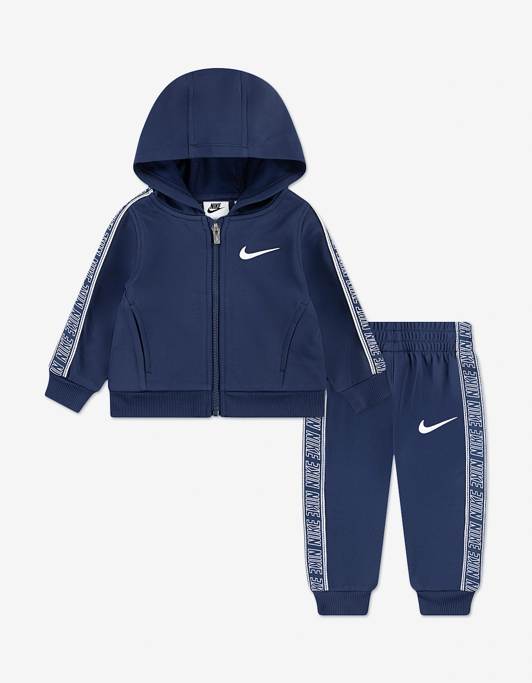 Kids Hooded FZ Propus Taping Tracksuit in Navy, 5 of 4