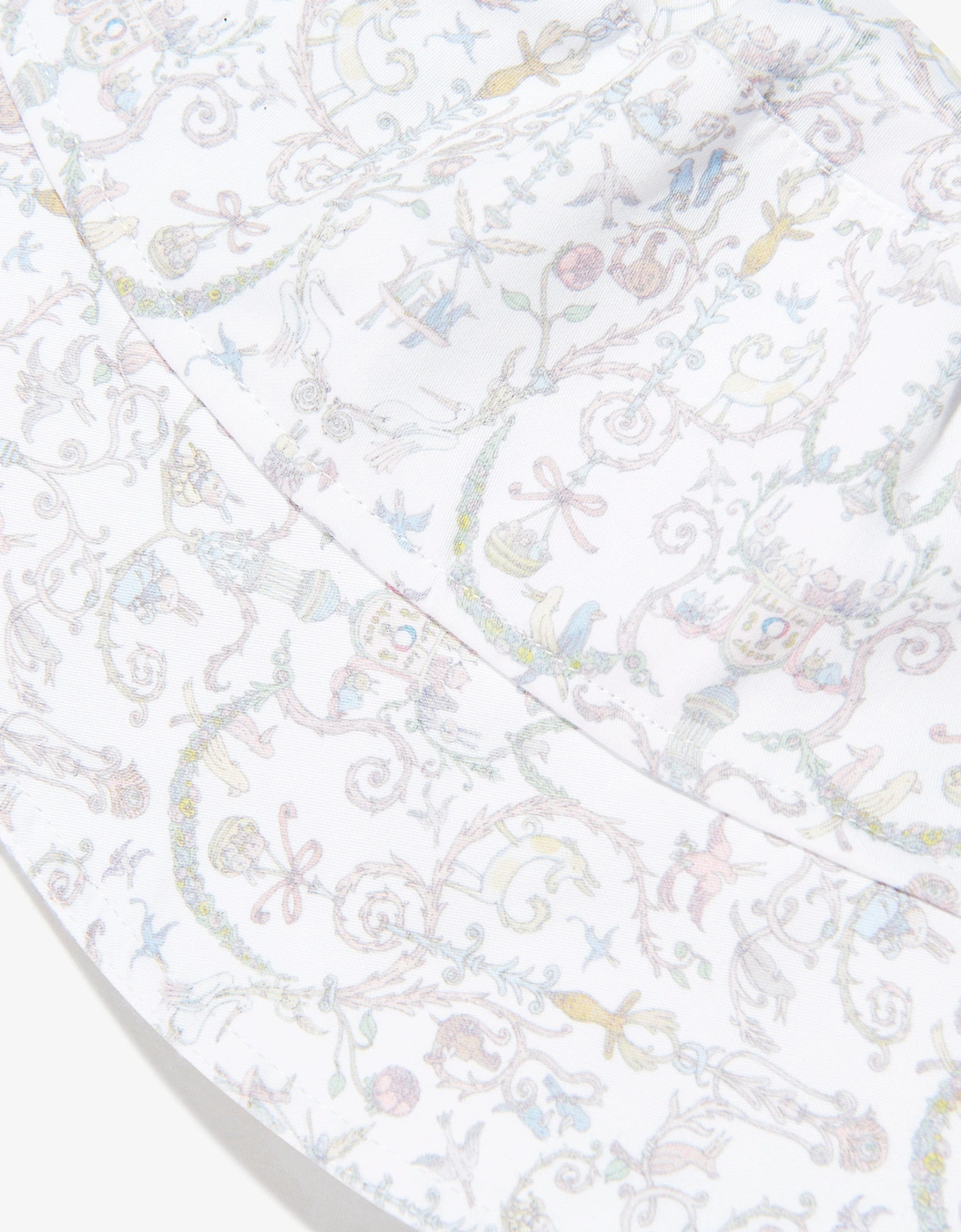 Girls Bobbie Toile De Jouy Hat in Ivory