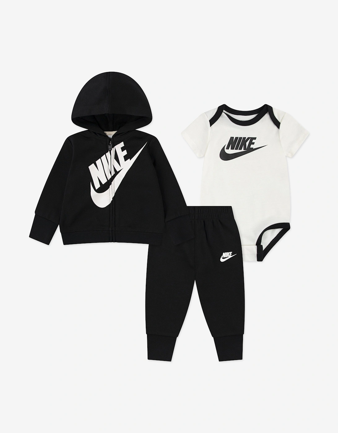 Baby Sustainable 3 Piece Tracksuit Set in Black, 6 of 5