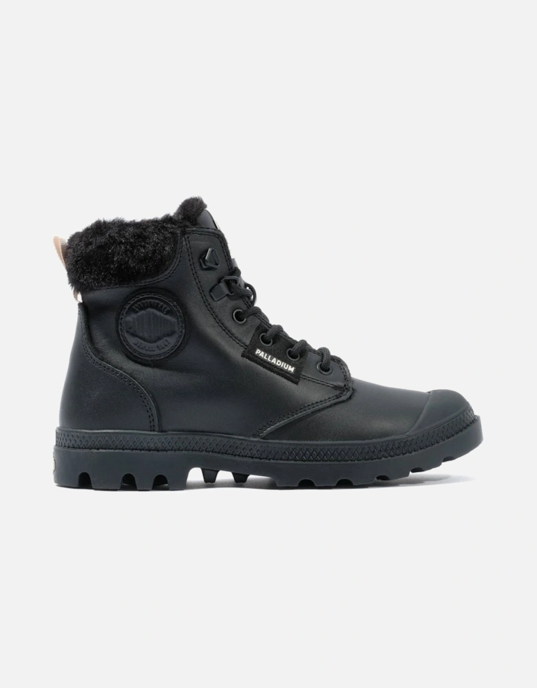 Pampa HI Snow Warm Leather Women's Black Boots