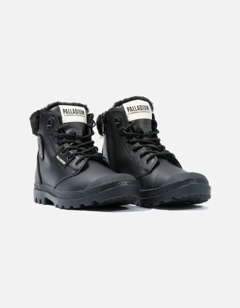 Pampa HI Snow Warm Leather Women's Black Boots