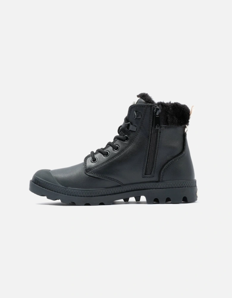 Pampa HI Snow Warm Leather Women's Black Boots