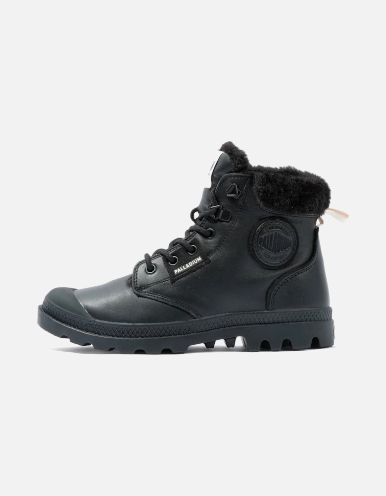 Pampa HI Snow Warm Leather Women's Black Boots