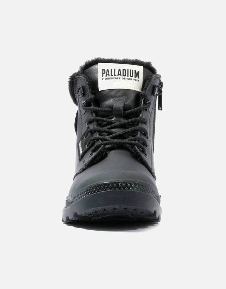 Pampa HI Snow Warm Leather Women's Black Boots