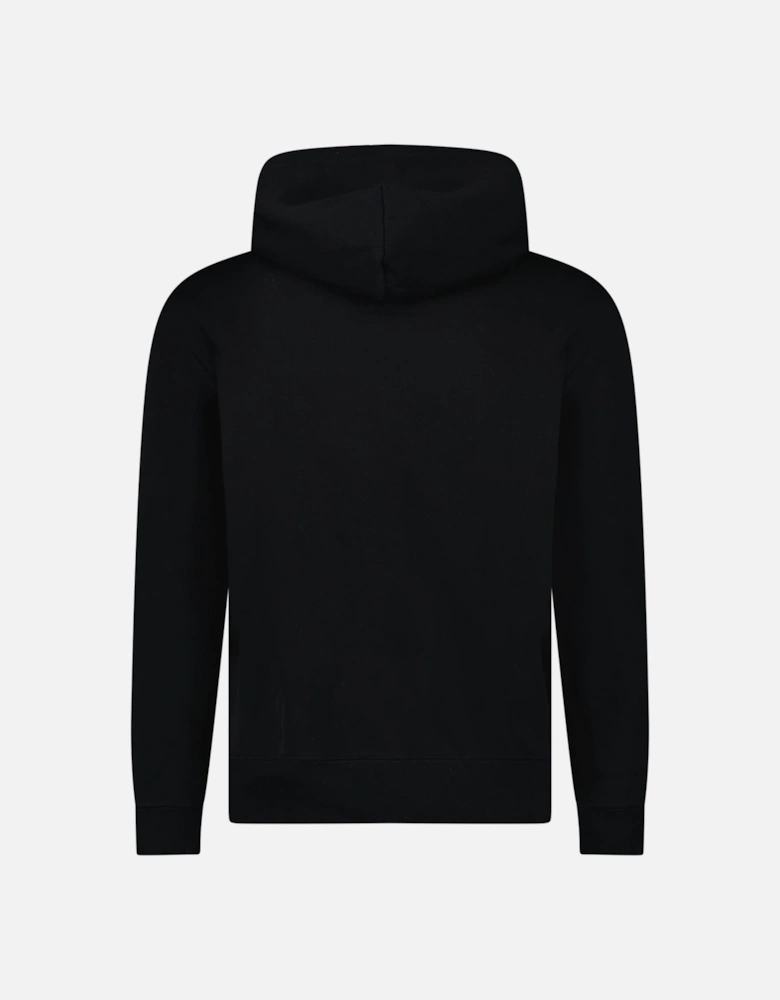 Polo Bear Fleece Hoodie in Black