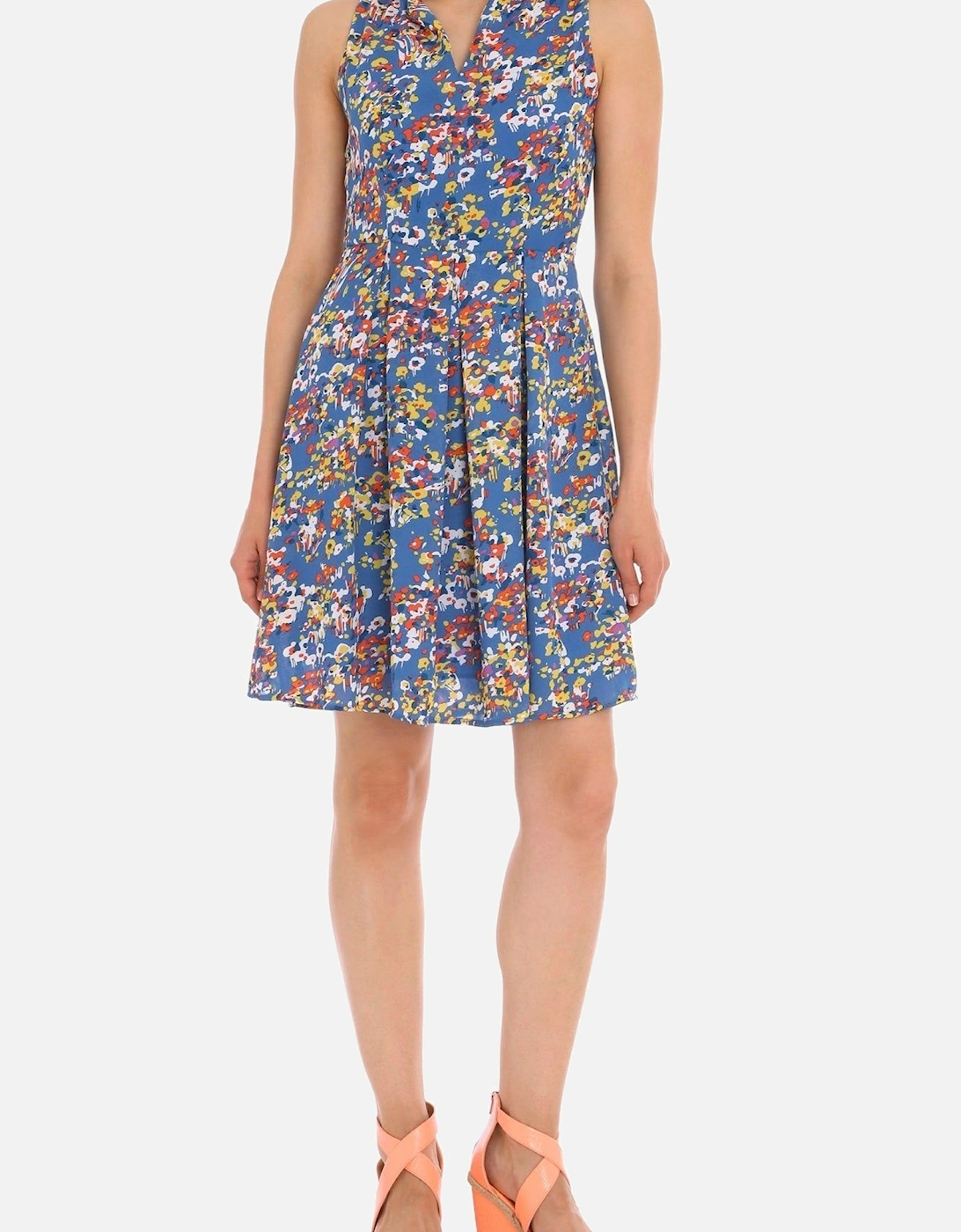 Floral V-Neck Fit & Flare Dress, 2 of 1