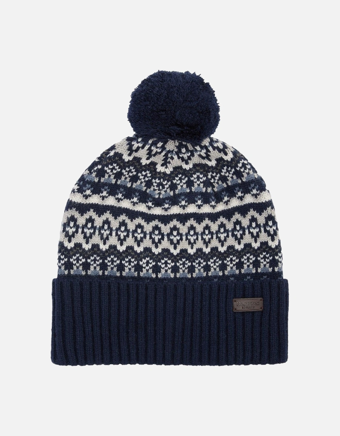 Marlow Fair Isle Pom Beanie Hat NY71 Navy, 4 of 3