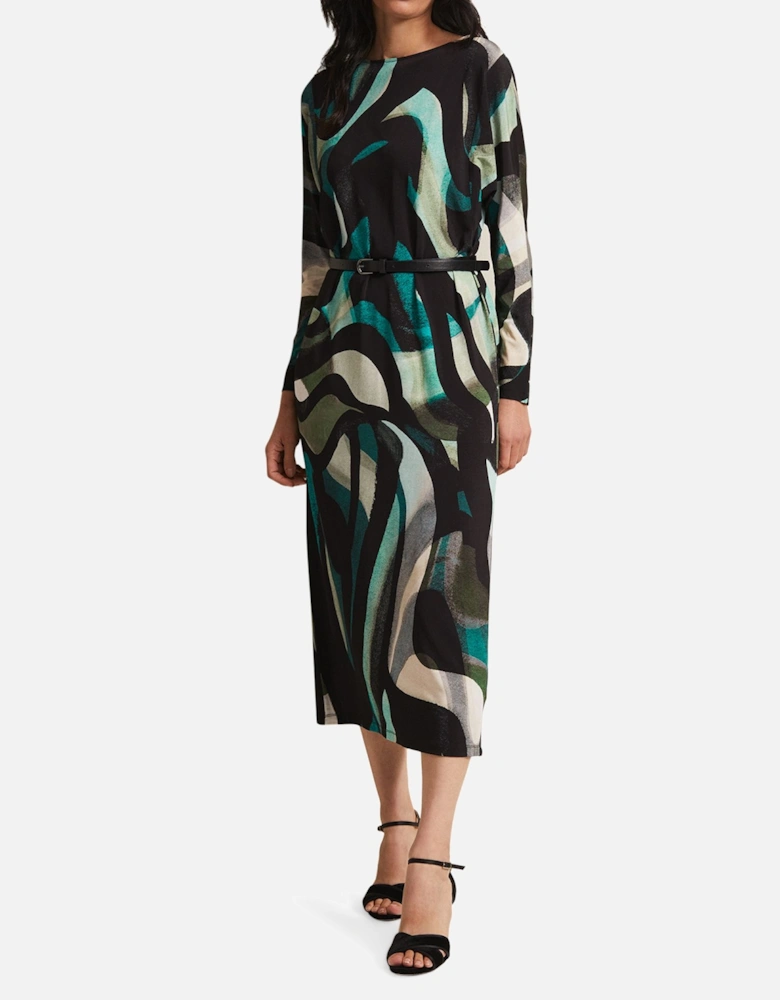 Skylah Batwing Dress Printed