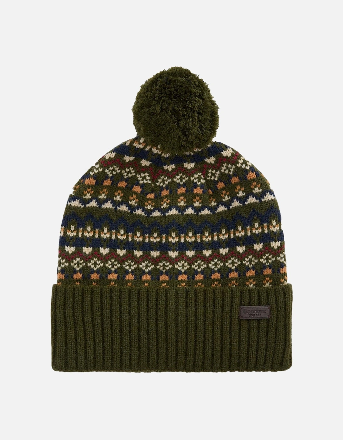 Marlow Fair Isle Pom Beanie Hat OL71 Olive, 4 of 3