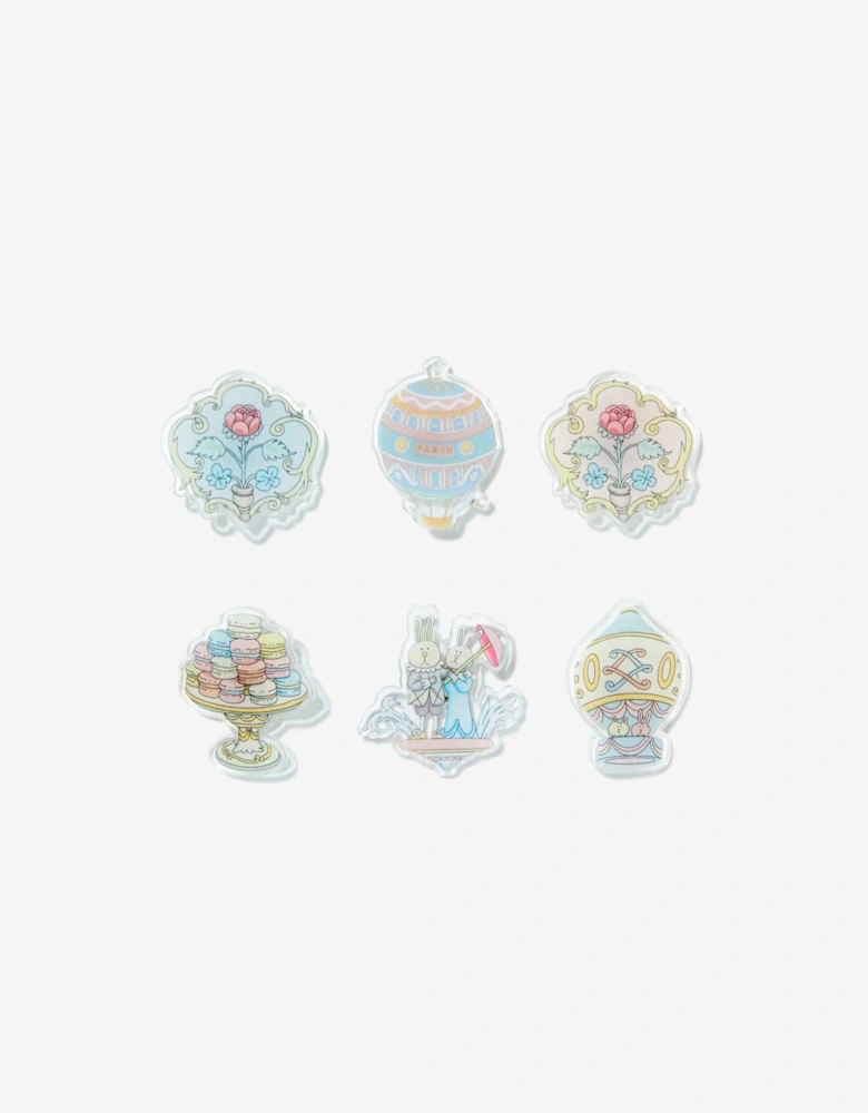 Girls Jeanne Jewels Decorative Snaps (Pack of 6) in Multicolour