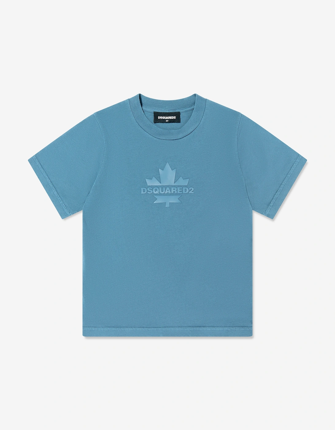 Kids Maple Leaf Logo T-Shirt in Blue, 5 of 4
