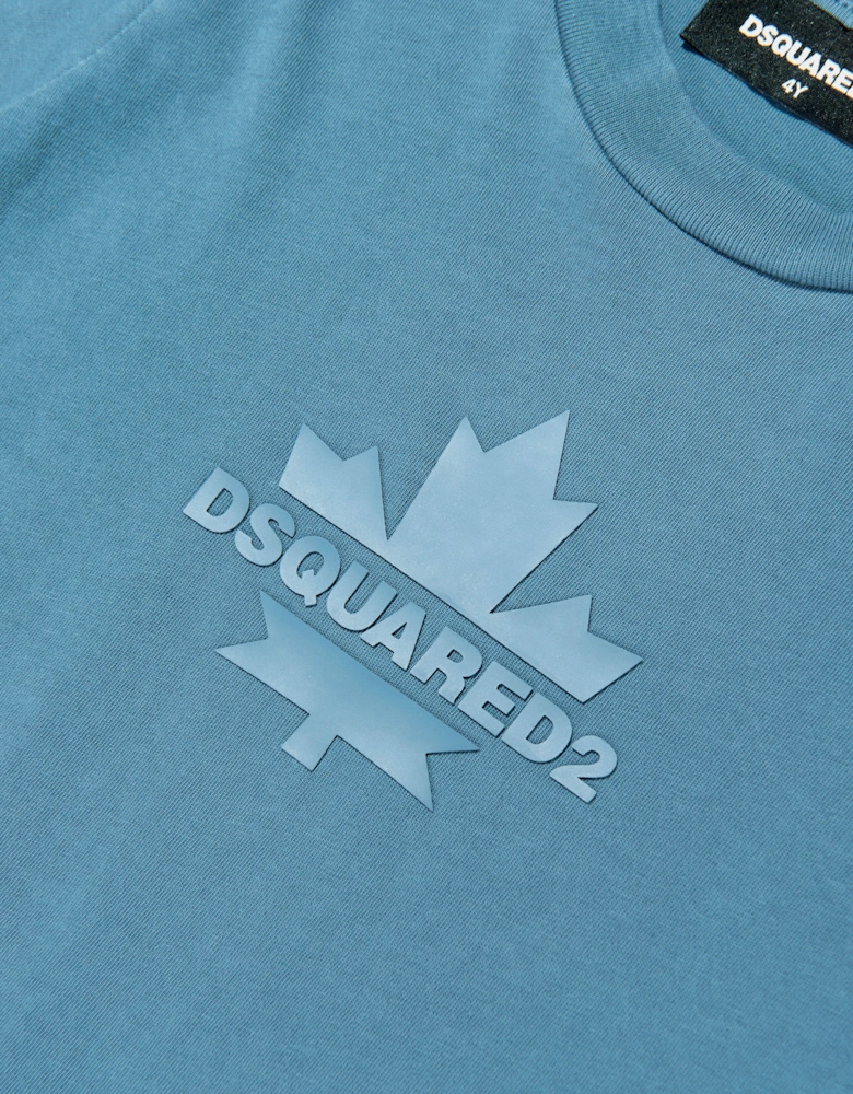 Kids Maple Leaf Logo T-Shirt in Blue