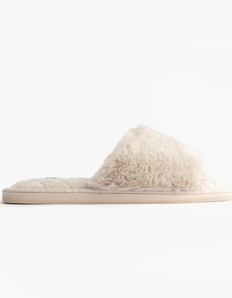 ERIN Womens Slipper Sliders Light Grey