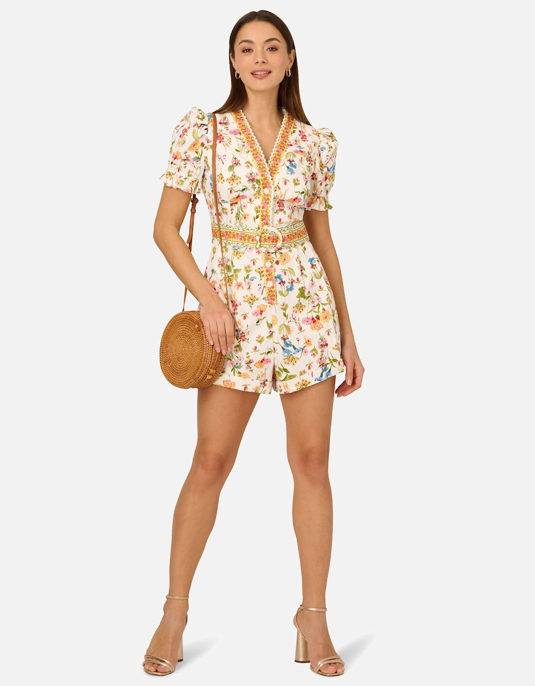 Puff Sleeve Romper, 2 of 1