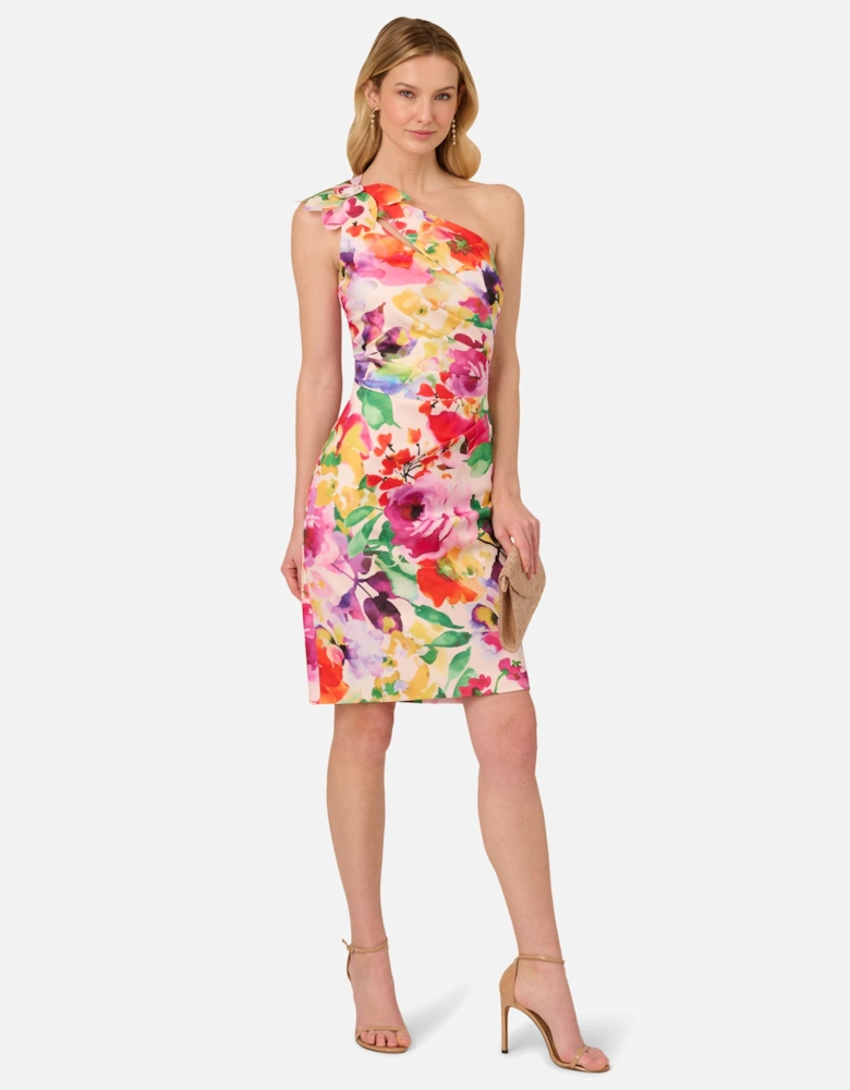 Print One Shoulder Dress