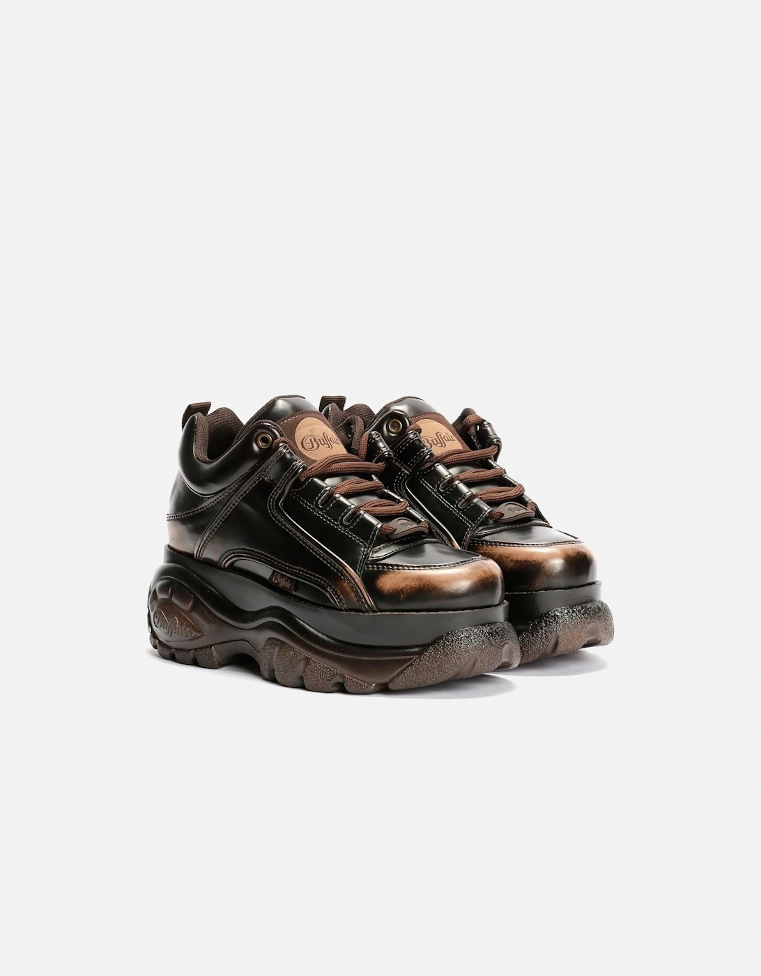 1339-14 Leather Women's Brown Trainers, 9 of 8