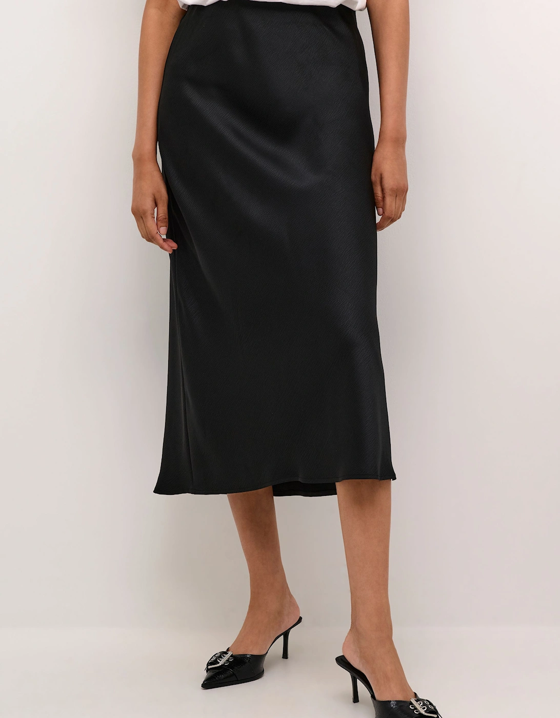 KAlotte Elasticated Waist Midi Skirt Plain, 2 of 1