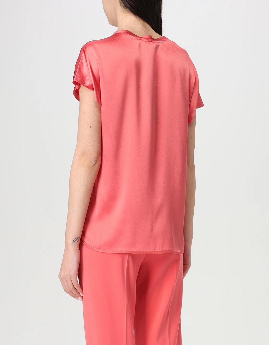 Silk Short Sleeve Blouse