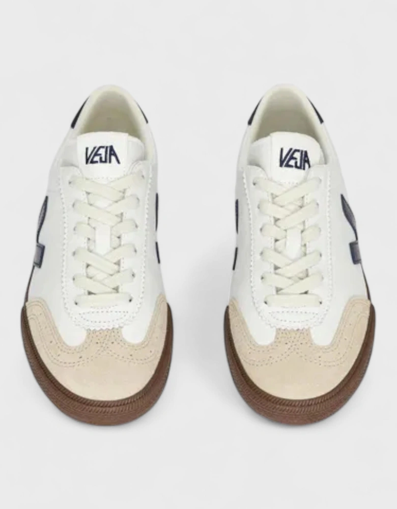 Volley Suede Trimmed Leather Trainers White
