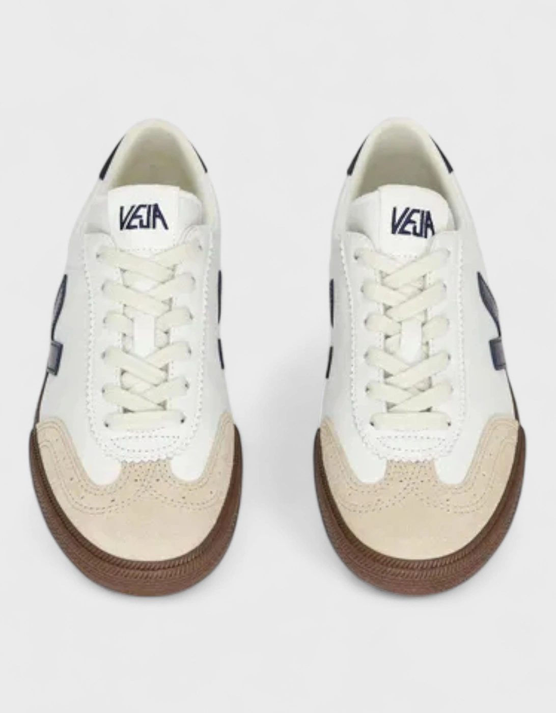 Volley Suede Trimmed Leather Trainers White
