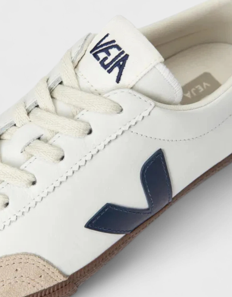 Volley Suede Trimmed Leather Trainers White