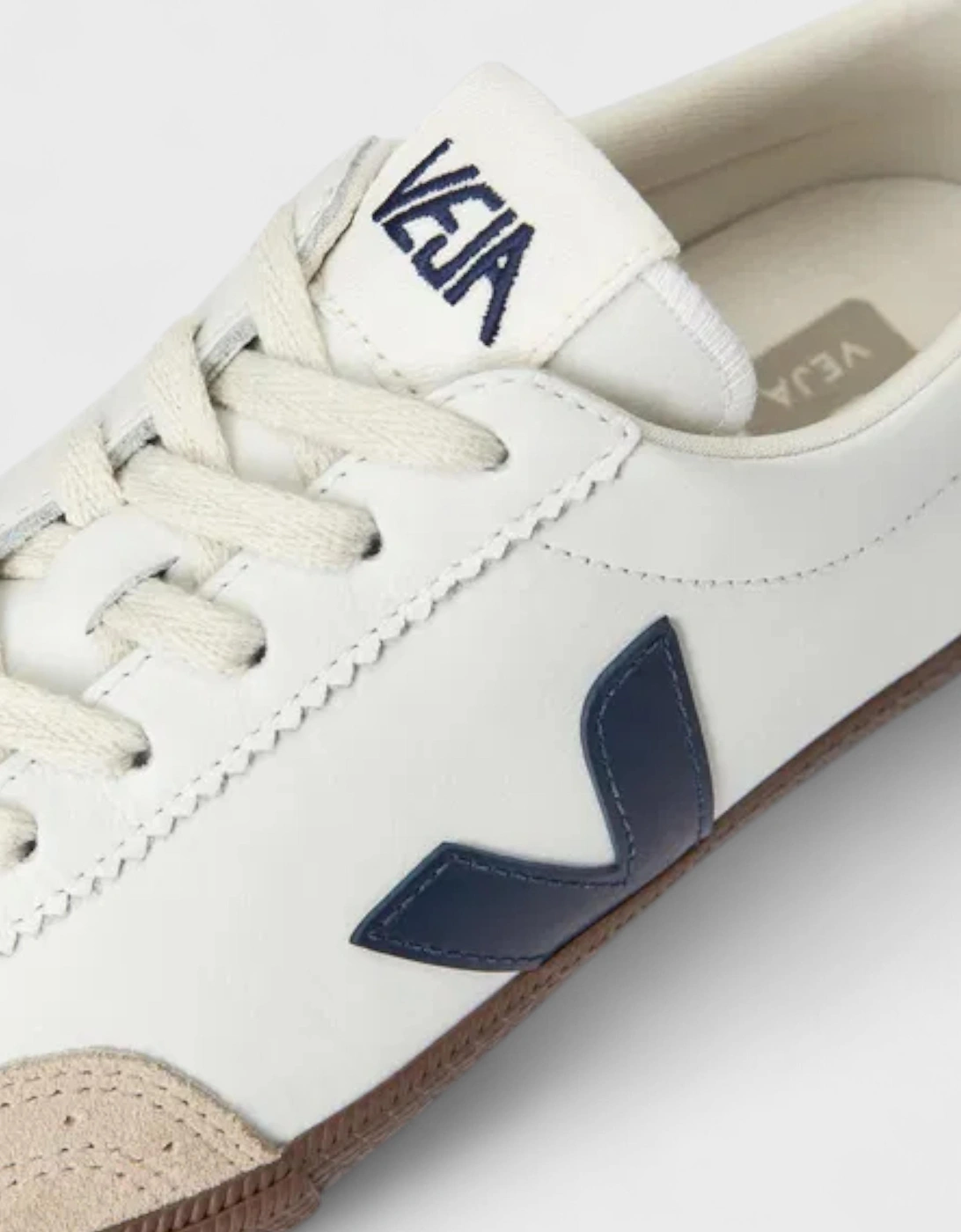 Volley Suede Trimmed Leather Trainers White