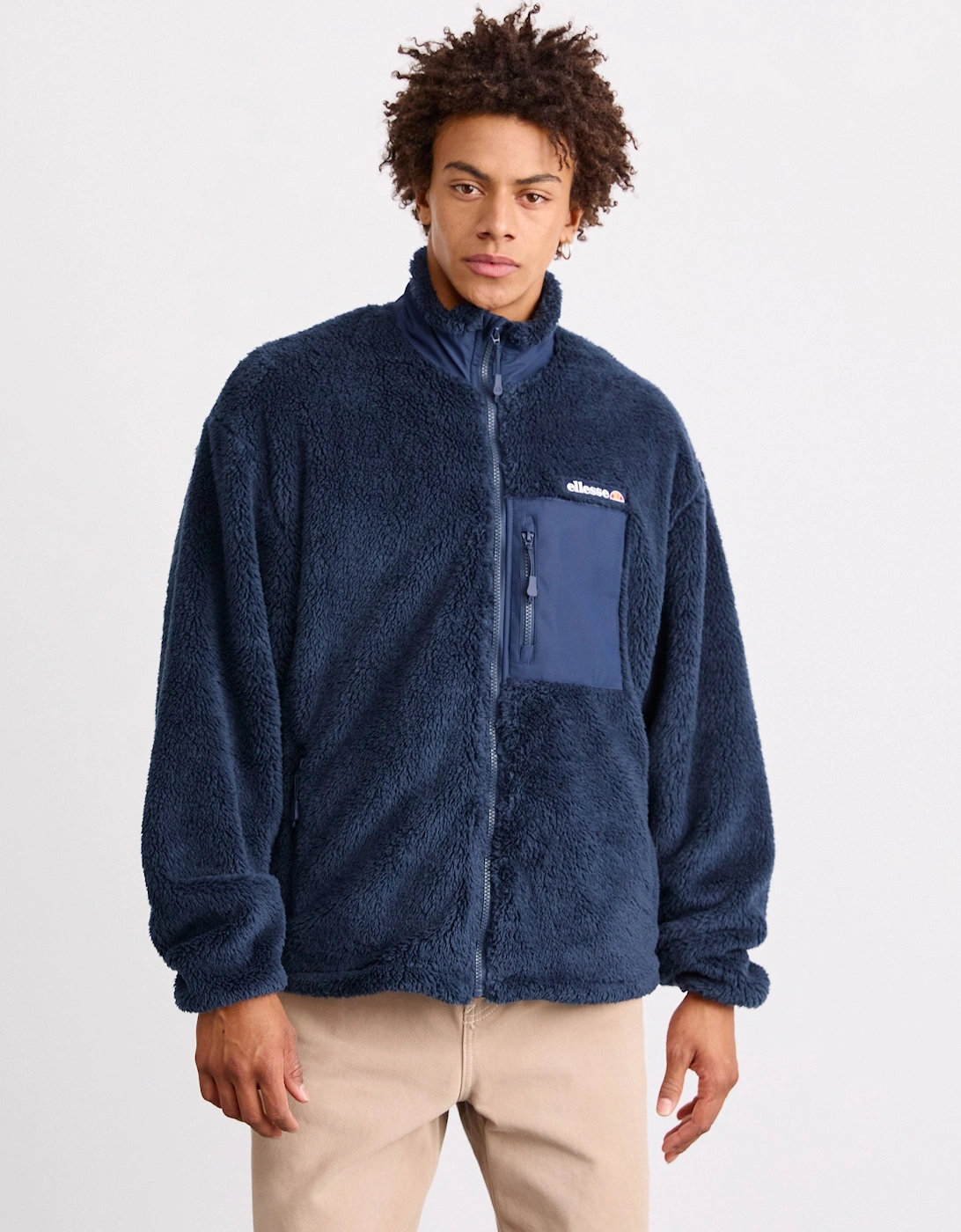 Men's Ellesse Cervacol Fleece Jacket Navy - Size: 44/Regular