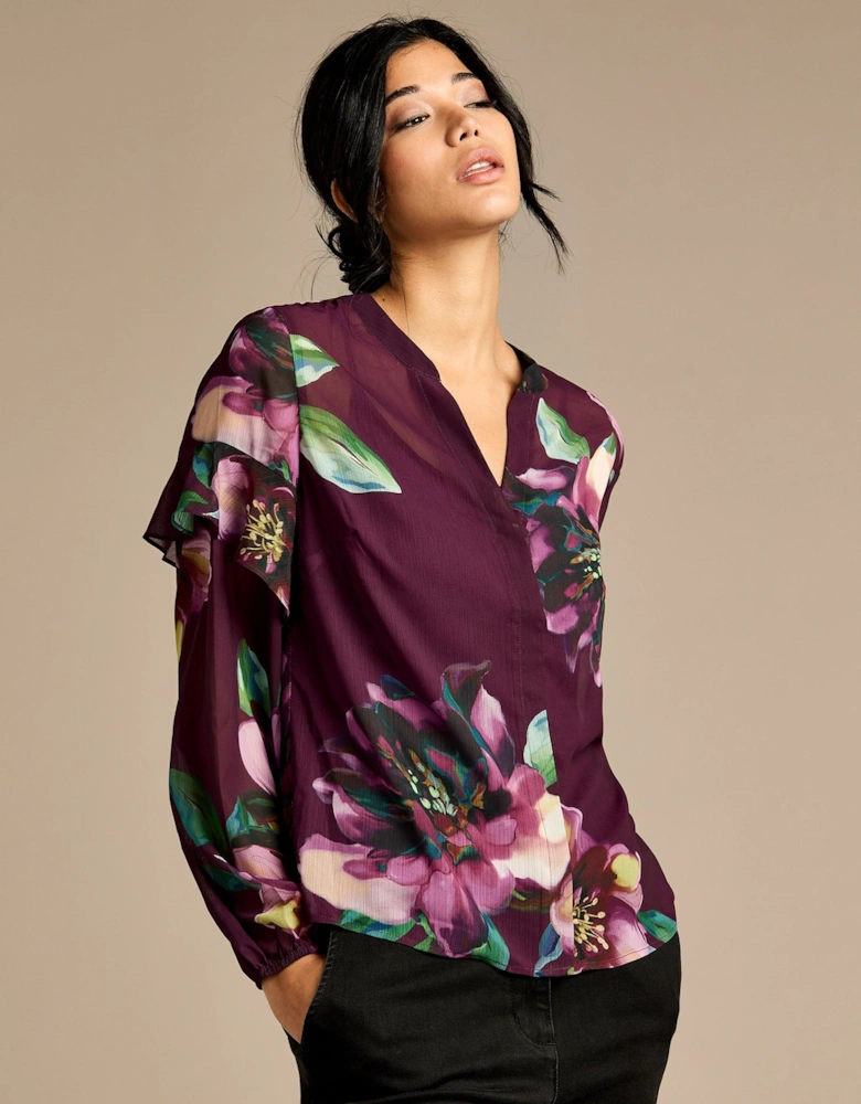 Odette Printed Floral Blouse