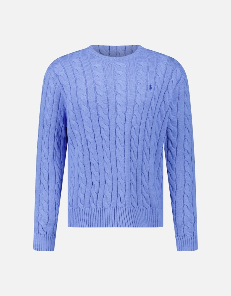 Cable Knit Sweater in Blue