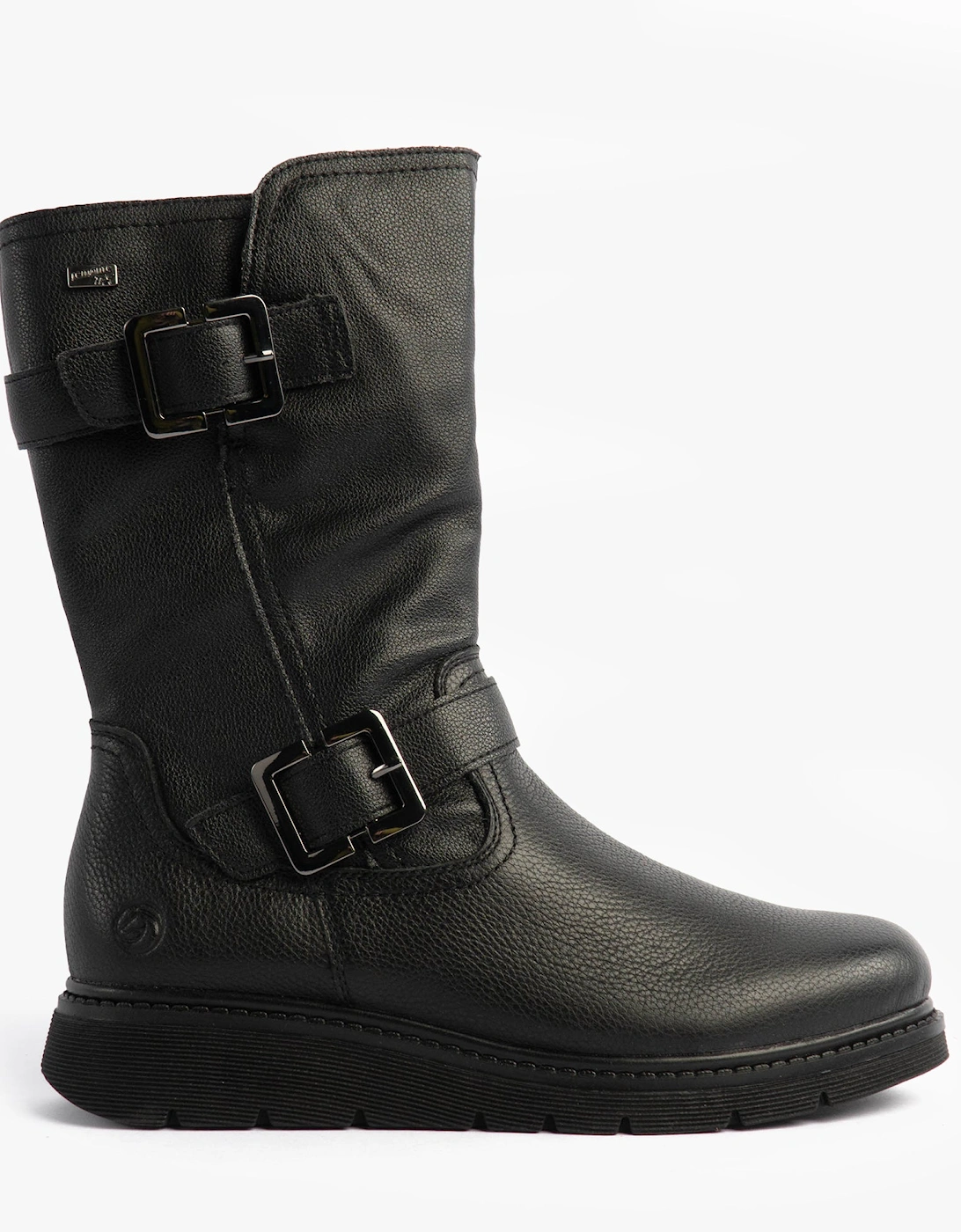 D3980-00 Womens Mid Calf Boots Black, 7 of 6