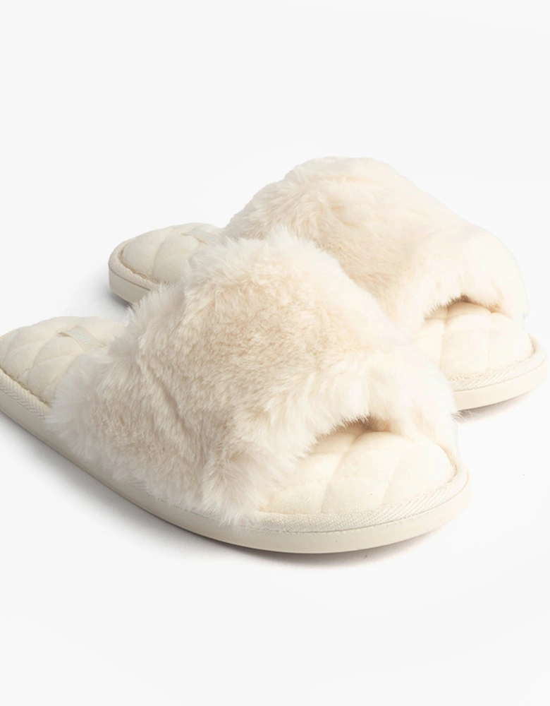 ERIN Womens Slipper Sliders Cream