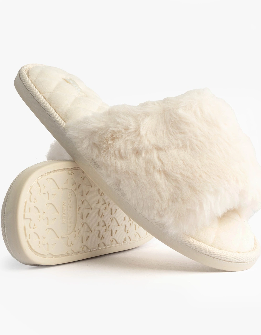 ERIN Womens Slipper Sliders Cream