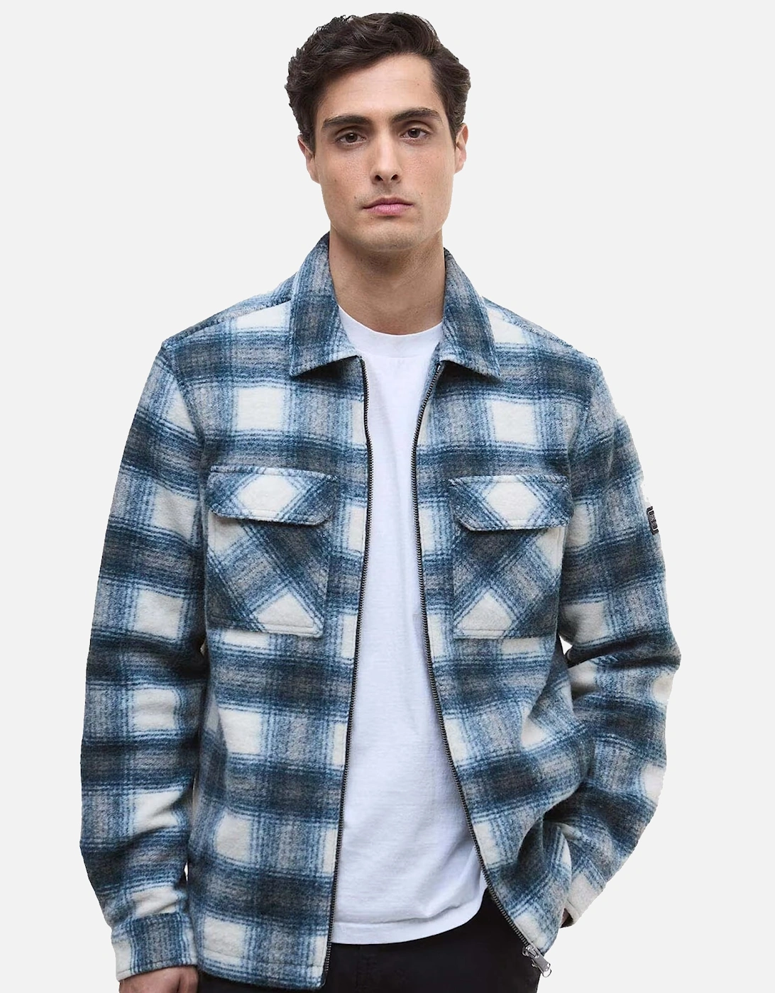 Clayton Brushed Overshirt Shaded Emerald