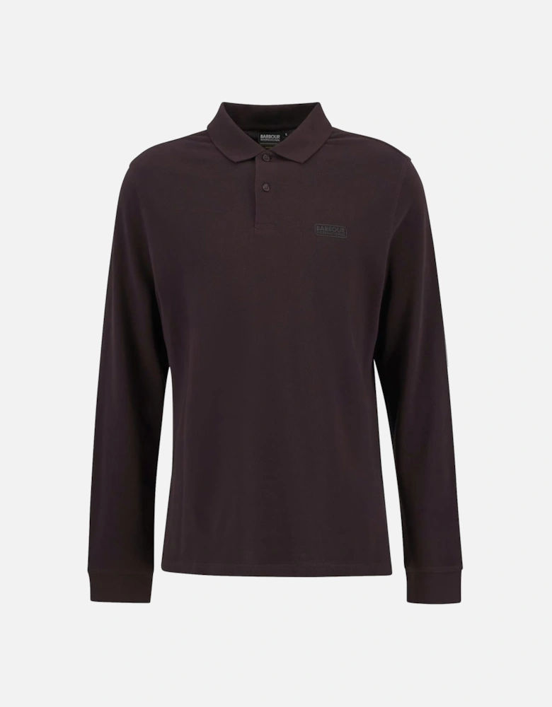 Long Sleeve Essential Polo Shirt Java Red