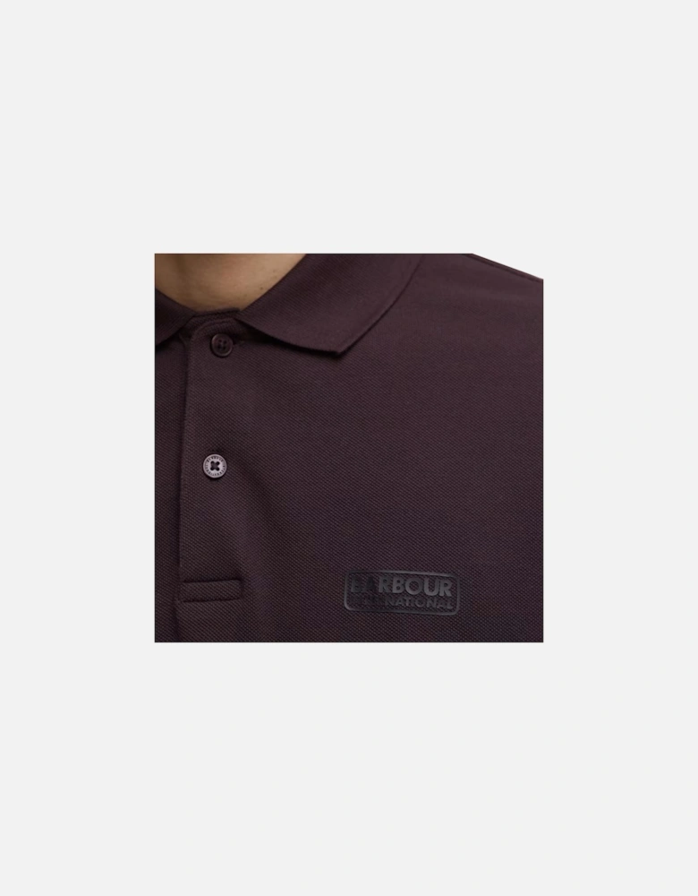 Long Sleeve Essential Polo Shirt Java Red