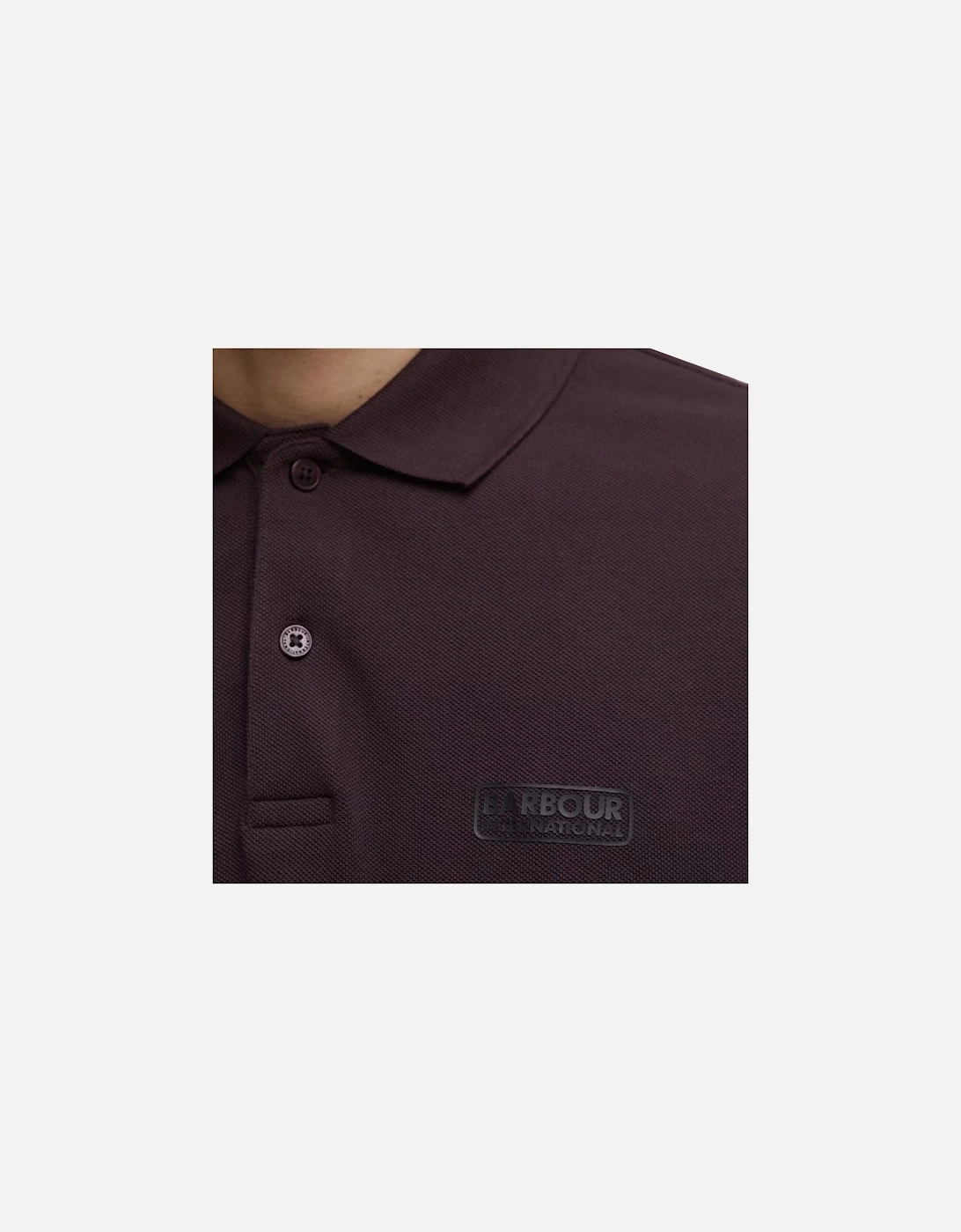 Long Sleeve Essential Polo Shirt Java Red