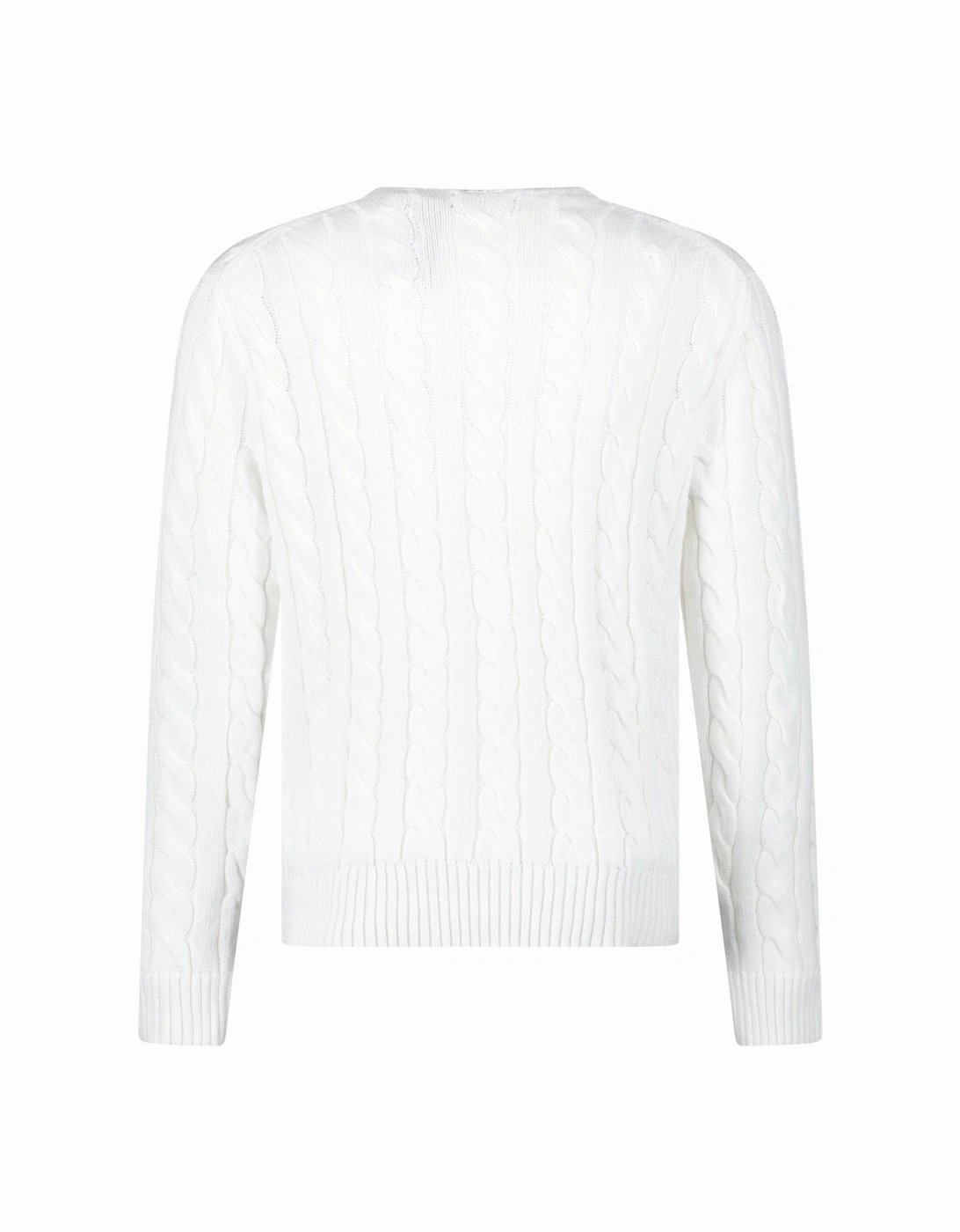 Cable Knit Sweater in White