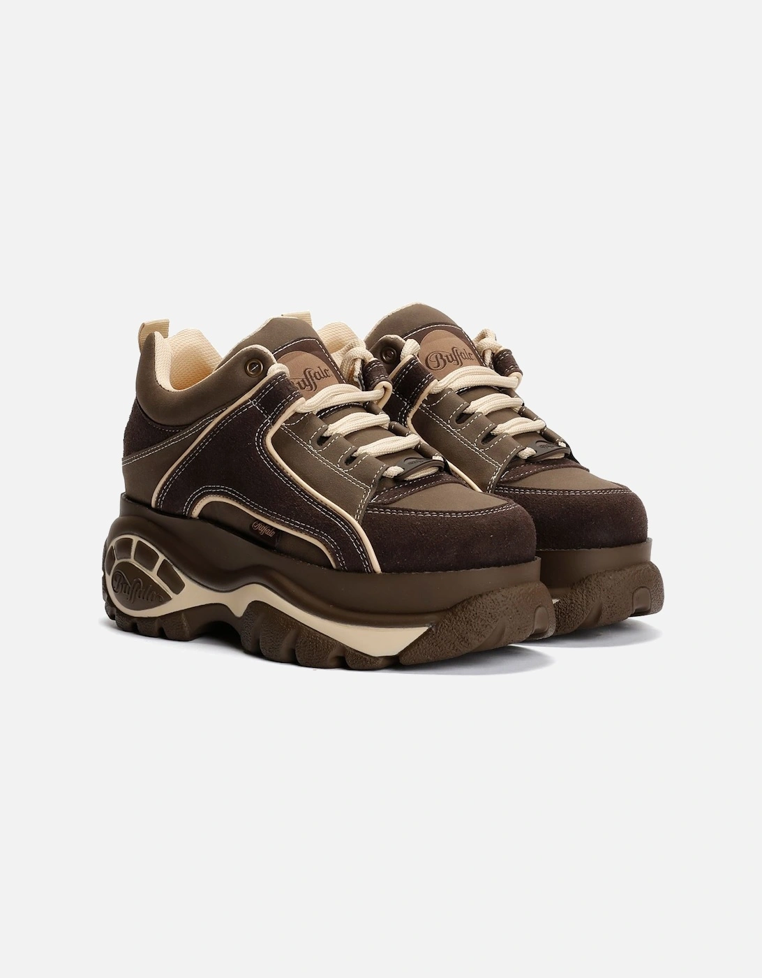 1339-14 Leather Women's Brown/Beige Trainers, 9 of 8