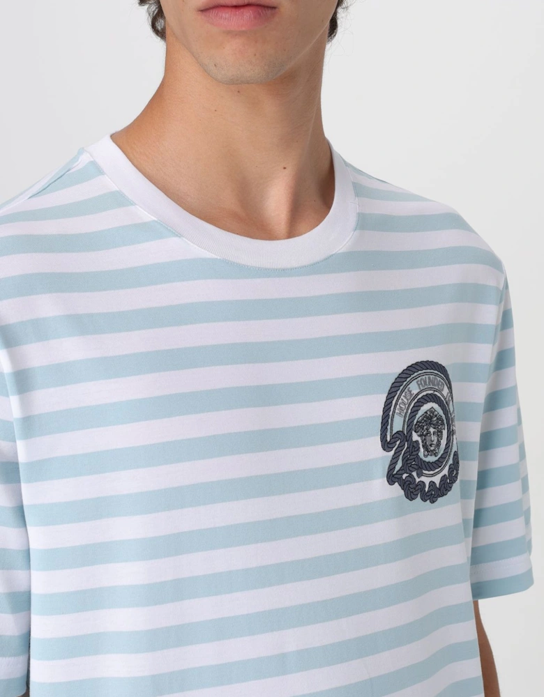 Striped Short Sleeve Crew Neck Tee