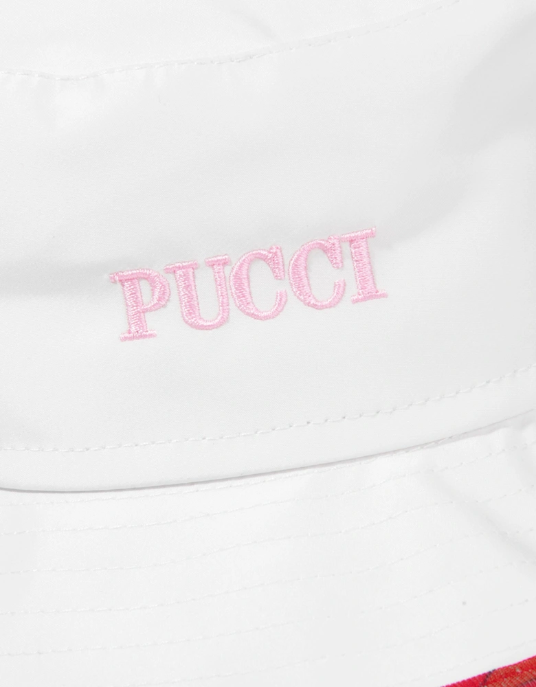 Girls Logo Bucket Hat in Ivory