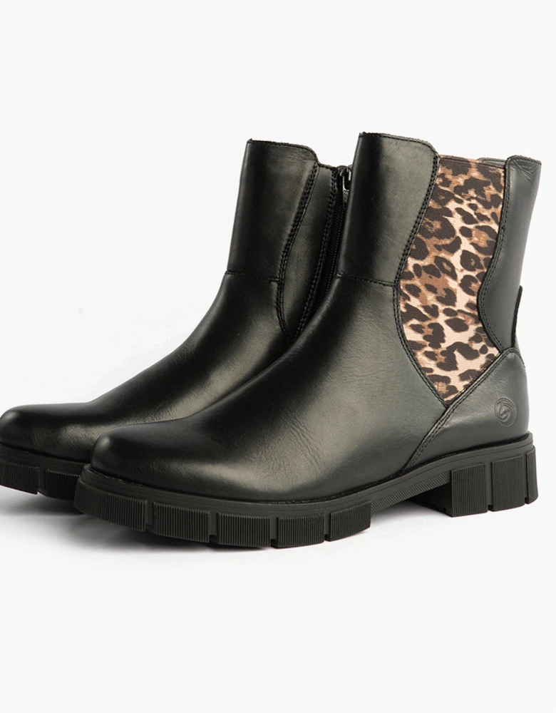 D2S70-03 Womens Side Zip Chelsea Boots Black