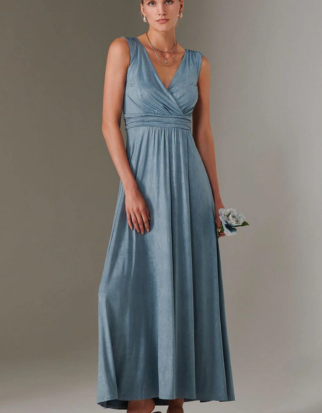 Ella Wrap Bodice Jersey Maxi Dress, 2 of 1