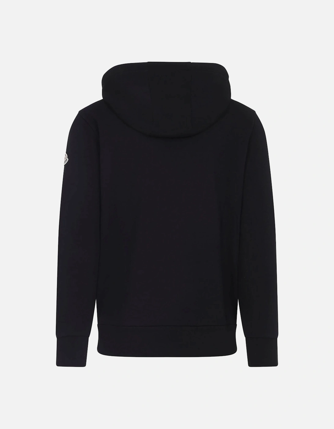 Zip Pocket Detail Hooded Top Black